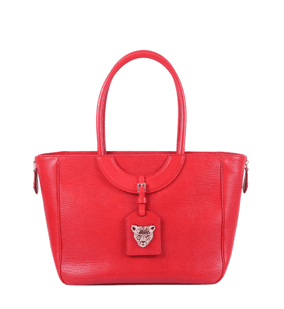 1 Red Leather Bag with Zip