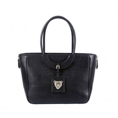 Tote bag in Black Leather
