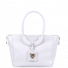 White leather bag with zip