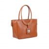 Mezzaluna Tote - Tan Leather Bag