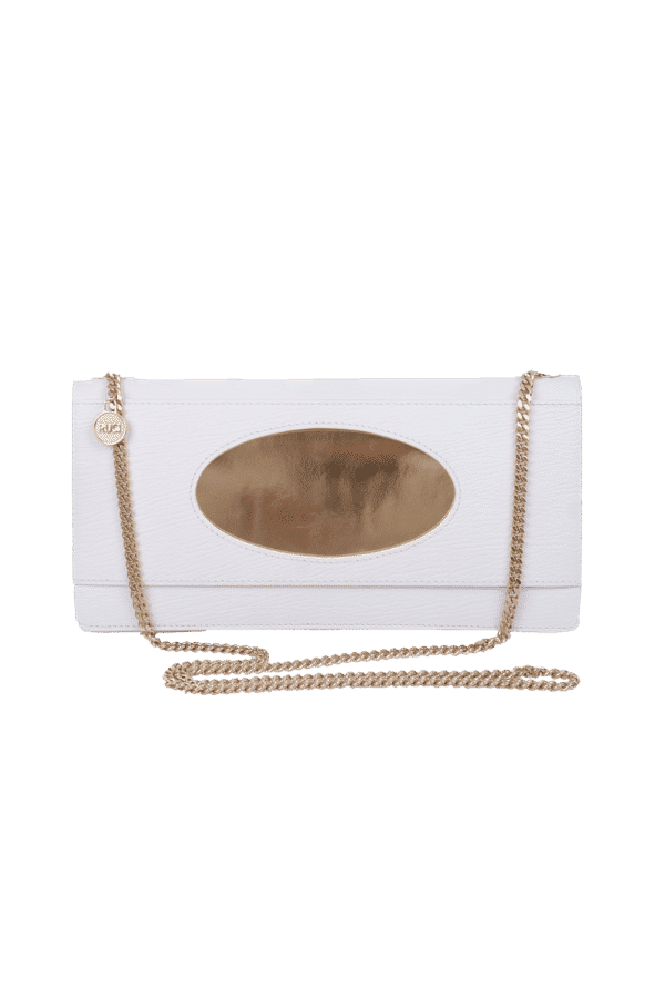 4 White Eclipse Clutch Bag