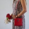 MICRO17 Red Leather Micro Boxy Bag 2 Red MicroB boxy bag model 1 Red MicroB boxy bag