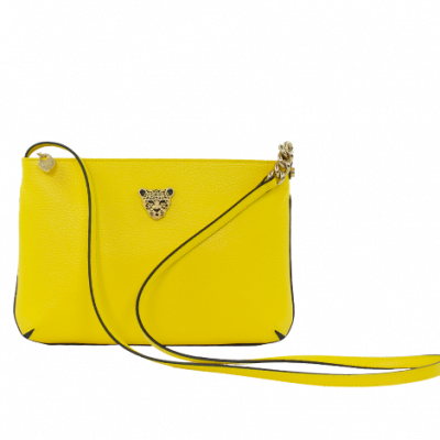 Yellow Crossbody bag w gold logo
