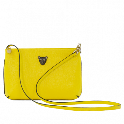 Yellow crossbody leather bag