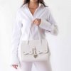 FIORE White leather shoulder tote bag 2 white Fiore w model 1 scaled e1634920126564 White Fiore Bag