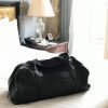 Black Leather Duffle Bag