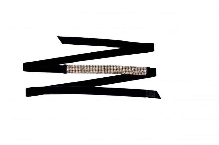 Velvet Crystal Embellished Belt