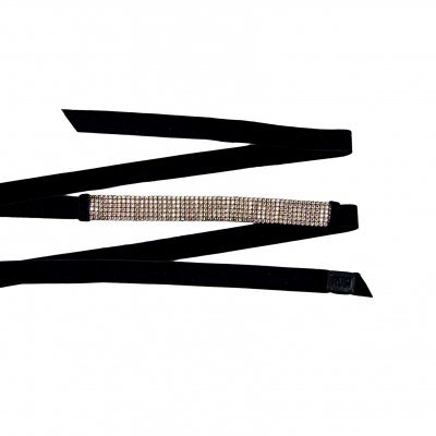 Velvet Crystal Embellished Belt