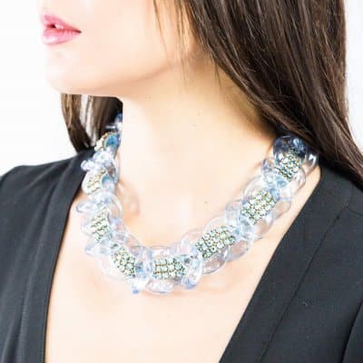 Clear Charm Necklace RusiDesigns