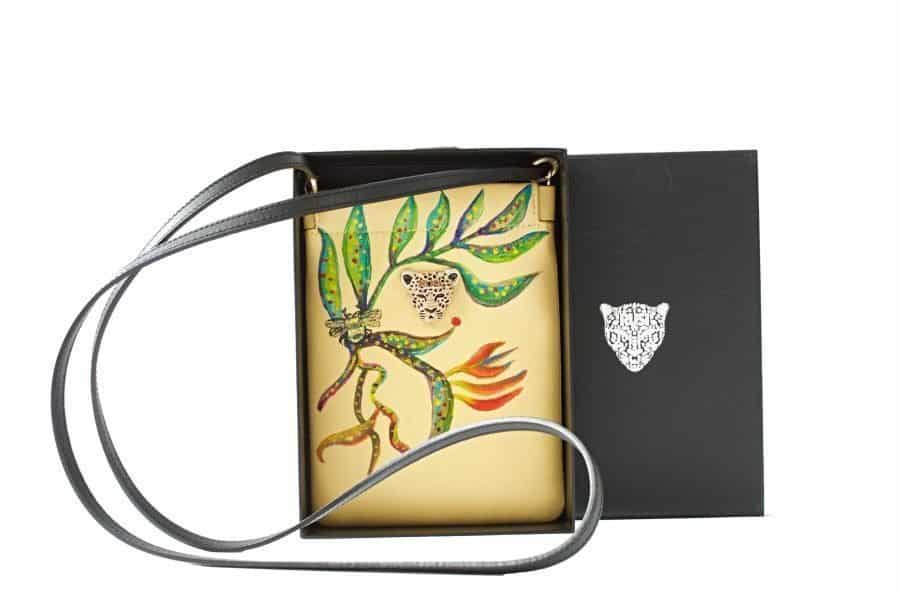 Yellow Handpainted Capsule Clutch