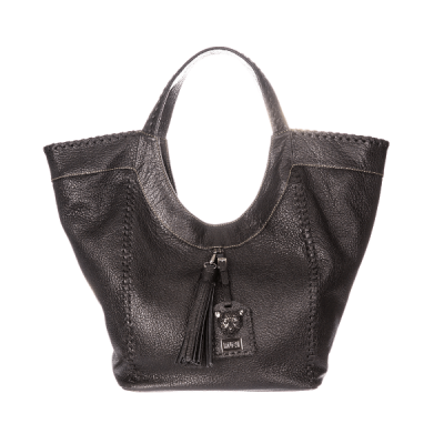 Large Black Leather Hobo Slouchy Bag Sara Bag