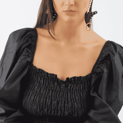 Lola earrings in cream and purple