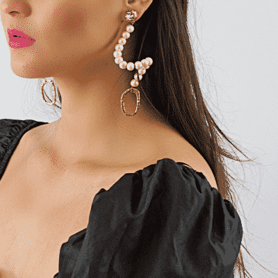 Lola earrings in cream