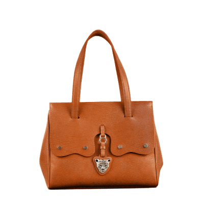 Tan Brown Leather Fiore Bag