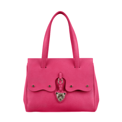 FIORE  Pink leather shoulder tote bag