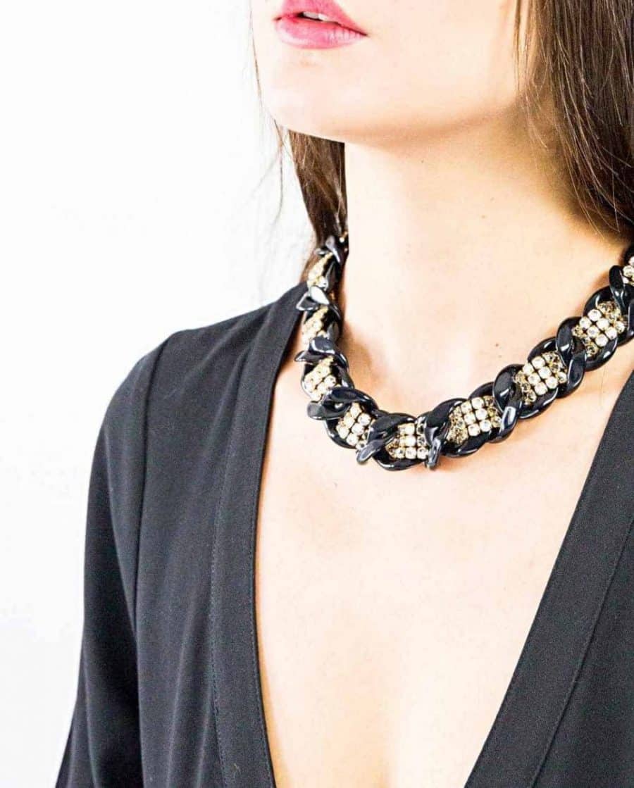 aa. black white sw chain charm necklace 2 aa. black white sw chain charm necklace 2