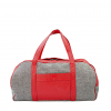Travel Bag in RED Leather and Canvas 1 Red Mix Weekend travel Duffel 1 Red Mix Weekend travel Duffel 1