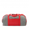 Travel Bag in RED Leather and Canvas 2 Red Mix Weekend travel Duffel 2 Red Mix Weekend travel Duffel 2