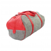 Travel Bag in RED Leather and Canvas 5 Red Mix Weekend travel Duffel 3 Red Mix Weekend travel Duffel 3
