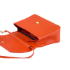 BABY GEMMA Orange Leather Shoulder Bag 8 Baby Gemma Bag in Ice Grey Leather 3 Baby Gemma Orange 1