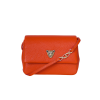 BABY GEMMA Orange Leather Shoulder Bag 4 Baby Gemma Bag in Ice Grey Leather 6 Baby Gemma Orange 1