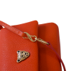 BABY GEMMA Orange Leather Shoulder Bag 3 Baby Gemma Bag in Ice Grey Leather 7 Baby Gemma Orange 1
