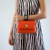 BABY GEMMA Orange Leather Shoulder Bag 2 Orange Baby Gemma model Baby Gemma bag in orange