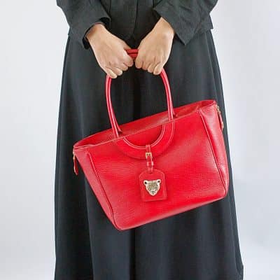 Red Mezzaluna Tote Bag